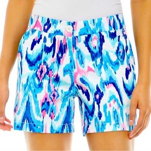 Crown and Ivy Blue Ikat Caroline Short